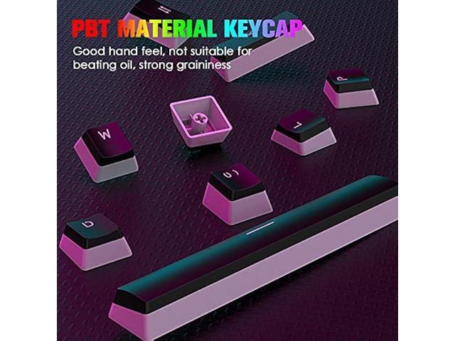 Manbasnake Pudding Keycaps Double Shot Pbt Keycap Set With Translucent