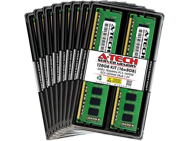 (NOT FOR HOME PC!) 128GB 16x 8GB PC3-14900E ECC UDIMM ASUS Z9PH-D16/QDR ...