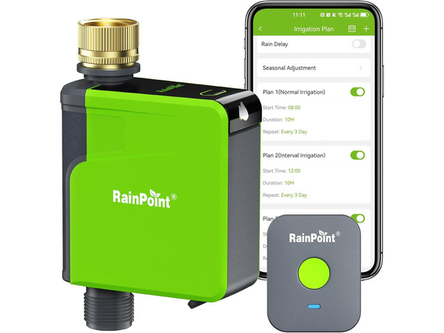 WiFi Hose Timer Smart Lawn Watering System for Remote Yard Irrigation