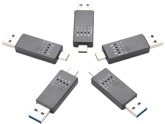 USB 10G Tester USB Type C 3.1/3.0/2.0 Hub Speed Voltage Test Tool ...