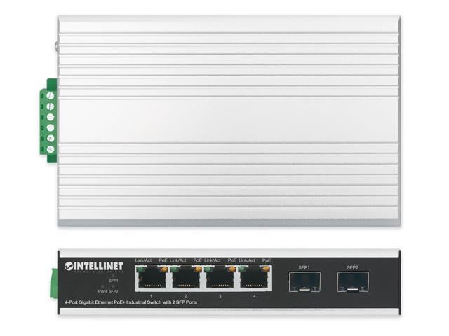 Intellinet Industrial Port Gigabit Ethernet Poe Switch With Sfp