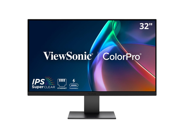 ViewSonic VP3276T-4K 32 Inch 4K UHD IPS Docking Monitor with Thunderbolt 4, Advanced Ergonomics, 100% sRGB Rec 709, Pantone Validated, USB C, HDMI, and DP Daisy Chain for Home and Office