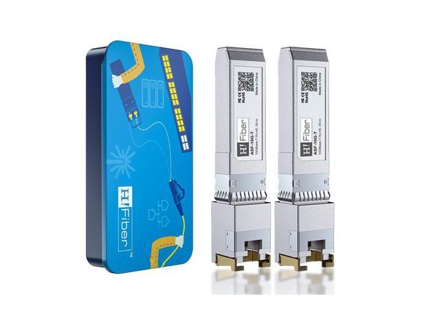 H!Fiber 10Gb SFP+ RJ45 Transceiver, 10Gbase-T SFP+ Ethernet Module ...
