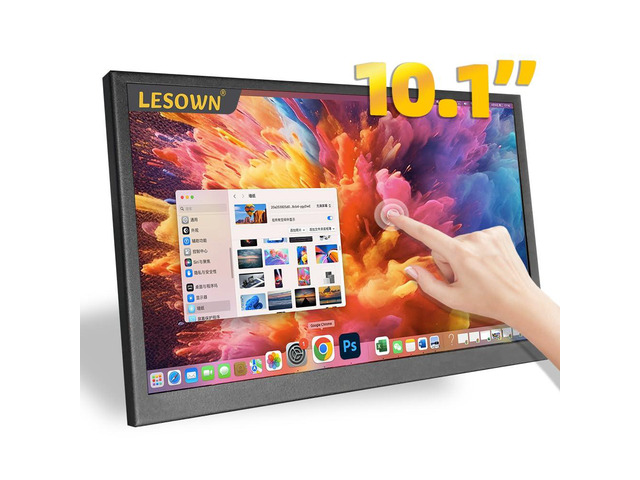 LESOWN 10 inch Monitor Touchscreen Small HDMI Portable Display 1024x600 ...