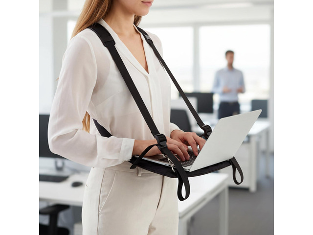 Computer Desk Harness Suncalla Laptop Harness for Walking Portable Wearable Laptop Stand for ...