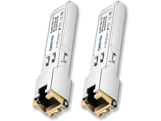 [2 Pack] 1.25/2.5/5/10G SFP+ to RJ45 Transceiver, Copper SFP+ Module ...