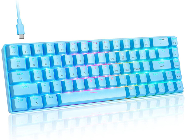 LexonElec 60% Wired Gaming Keyboard, RGB Backlit Ultra-Compact ...