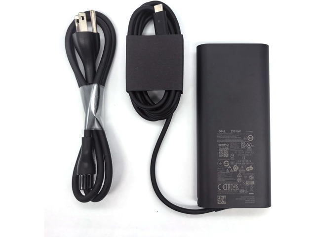 Dell Laptop Charger GAN 130W USB C Type C AC Adapter,XPS 15 9520 9530 ...