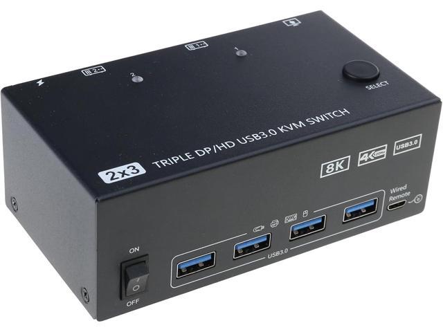 Advanced Triple Screen Switcher 8K and 4K Display Sharing Triple ...