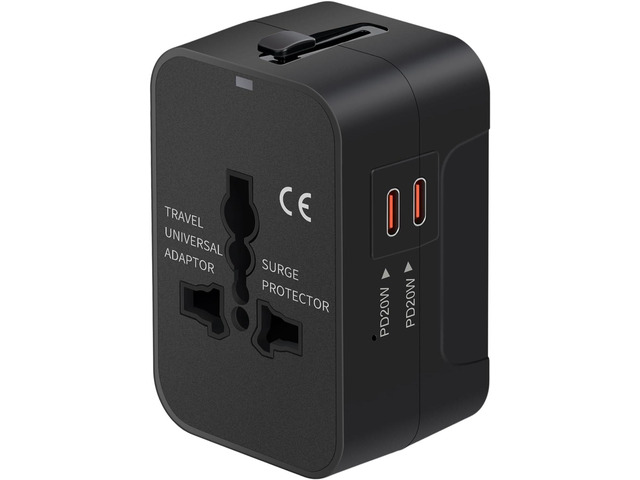 Universal Travel Adapter Fast Charger, All in One Plug Adapter With 2 ...