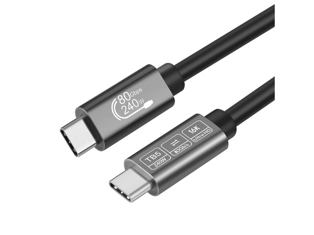 ConnBull [80Gbps Data Sync] Compatible with Thunderbolt 5 Cable 6 ft ...