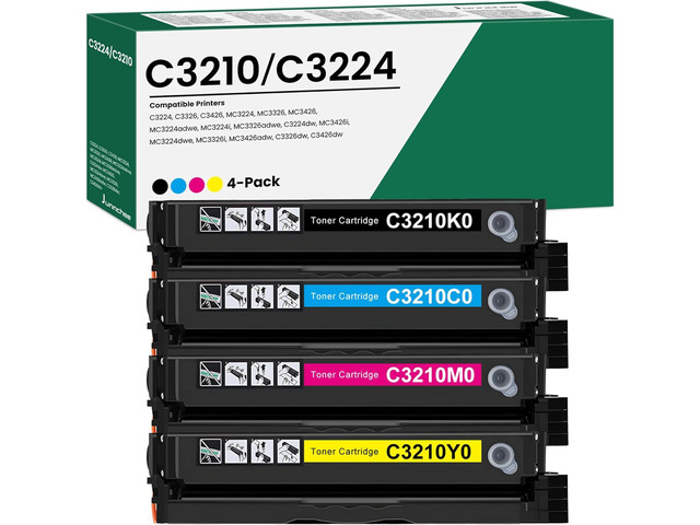 C3210K0 C3210C0 C3210M0 C3210Y0 Toner Cartridge (with Chip) Replacement ...