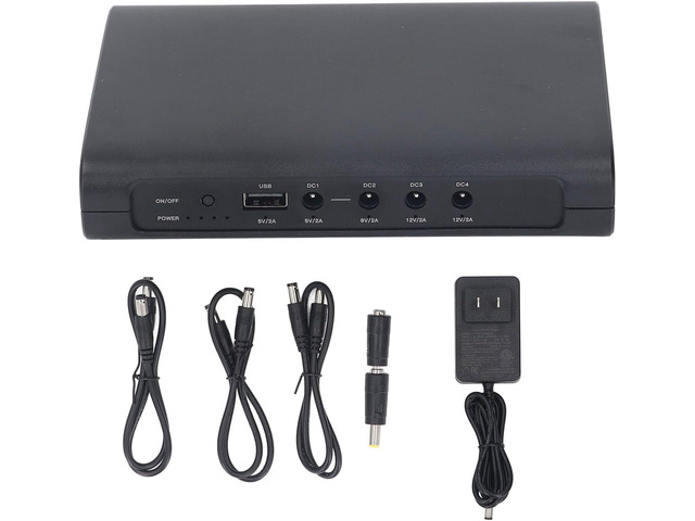 WALFRONT Small UPS Power Supply Mini UPS Battery Backup with 5V 9V 12V ...