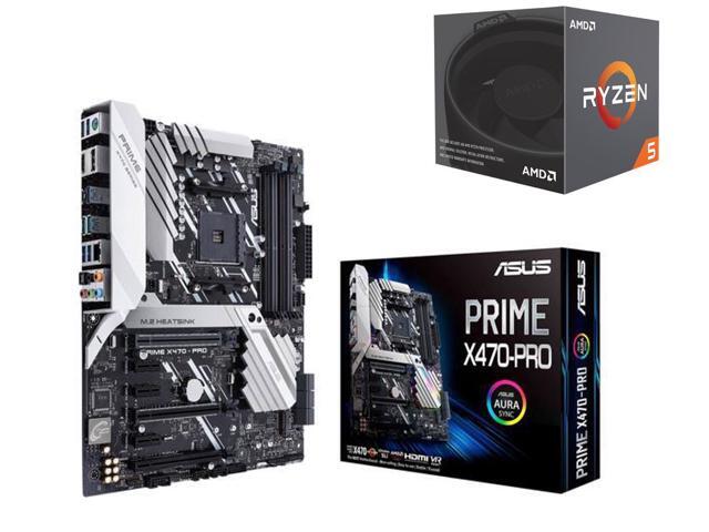 Combo: AMD RYZEN 5 2600X 6-Core 3.6 GHz (4.2 GHz Max Boost) Socket AM4 95W Desktop Processor, ASUS Prime X470-Pro AM4 AMD X470 SATA 6Gb/s ATX AMD Motherboard
