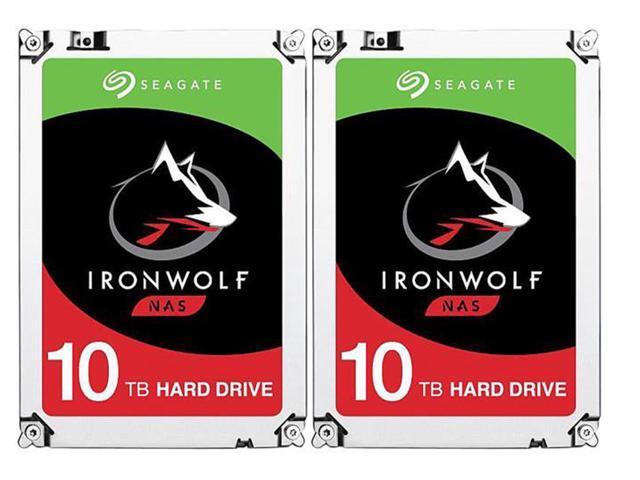 Combo: (2x) Seagate IronWolf 10TB 7200 RPM 256MB Cache SATA 6.0Gb/s 3.5 inch Internal NAS Hard Drive