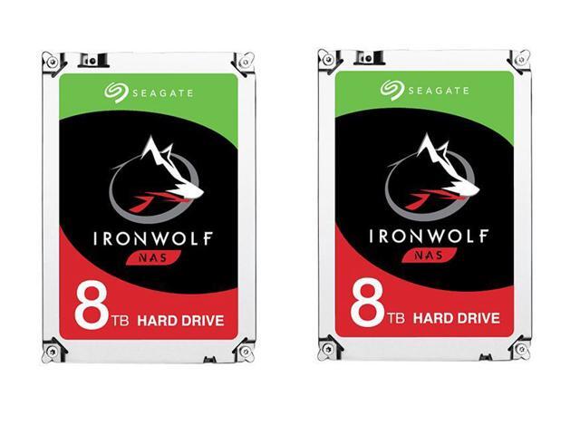 Combo: (2x) Seagate IronWolf 8TB 7200 RPM 256MB Cache SATA 6.0Gb/s 3.5 inch Internal NAS Hard Drive