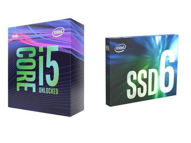Combo: Intel Core i5-9600K Coffee Lake 6-Core (3.7 GHz) CPU w/ Intel UHD Graphics 630, Intel 660p 512GB M.2 2280 Internal SSD