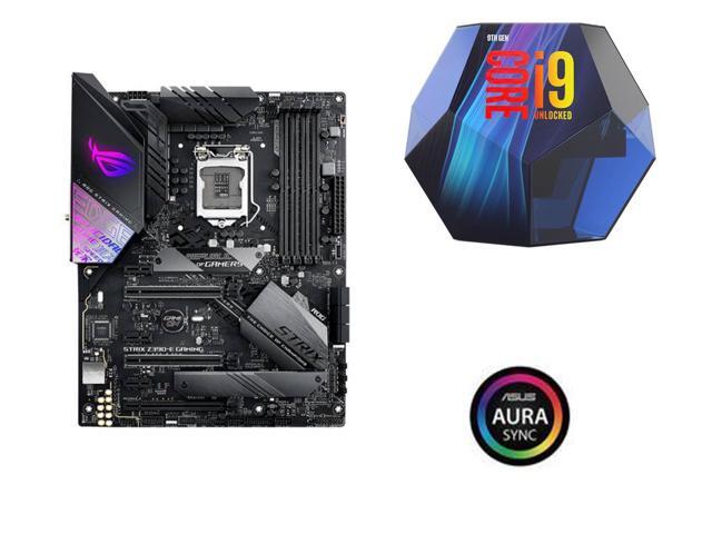 Combo: Intel Core i9-9900K Coffee Lake 8-Core, 16-Thread (3.6 GHz) CPU w/ Intel UHD Graphics 630, ASUS ROG Strix Z390-E Gaming ATX Intel Motherboard