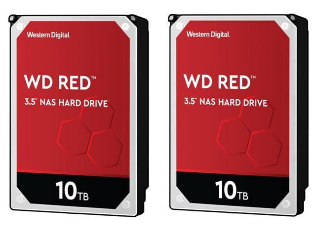 Combo: (2x) WD Red 10TB NAS 5400 RPM Class SATA 6Gb/s 256MB Cache 3.5" Hard Disc Drive