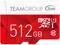 Team Group 512GB Color microSDXC UHS-I/U1 Class 10 Memory Card with Adapter, Speed Up to 80MB/s (TCUSDX512GUHS54)