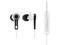 PHILIPS Black/White SHQ2305WS/27 Earbud ActionFit Sports Headphones with Mic, Black/White