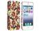 Insten Flower Rear Style 50 Snap-on Rubber Coated Case Cover + Privacy Screen Protector for Apple iPhone 5