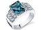 Radiant Cut 2.50 carats London Blue Topaz CZ Diamond Ring in Sterling Silver Size  8, Available in Sizes 5 thru 9