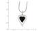 Sterling Silver & Synthetic CZ Embers Heart 18in Necklace