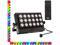 SANSI 100W RGB LED Floodlight with Plug, 16 Colors 4 Modes Color Changing Dimmable Decorative Party Stage Landscape Light with Remote Control, IP66 Waterproof Super Bright LED Security, AC100-240V