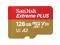 SanDisk Extreme PLUS 128 GB microSDXC - Class 10/UHS-I (U3) - 170 MB/s Read - 90 MB/s Write