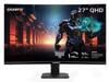 GIGABYTE - GS27QC - 27" VA Curved Gaming Monitor - QHD 2560x1440 - 165Hz/OC 170Hz - 1ms MPRT - AMD FreeSync Premium - HDMI, DP - Black