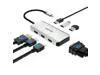 WAVLINK USB-C Dual HDMI Adapter 4K@60Hz, 7-in-1 Laptop Docking Station with 2xHDMI, 1xDisplayPort, VGA, USB-C HDMI Splitter for 4 Displays, 3xUSB 2.0, Multiple Monitor Hub for MacBook/Dell/HP/Lenovo