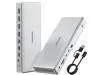 WAVLINK USB C 10K Docking Station (DL7400), with 4X DisplayPort, Dual 8K@60Hz,Quad 4K@60Hz for Windows 10/11 and Mac M1/M2/M3,100W PD Charging to Host, 2.5G Ethernet,USB C, SD4.0