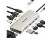 WAVLINK USB C Docking Station Triple Display With 2 HDMI, VGA, Ethernet,100W PD Charging, 5 USB, Gigabit Ethernet, SD/TF Card Reader,Audio Dell HP Surface Lenovo MacBook Laptop