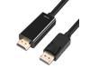 DisplayPort to HDMI Cable 6ft(2m),DP to HDMI cable 4k,1080P Adapter Converter-black (6ft)