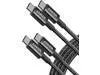 USB C Cable, Anker 2 Pack New Nylon USB C to USB C Cable (6ft 60W), PD Type C Charging Cable for MacBook Pro 2020, iPad Pro, iPad Air 4, Galaxy S20, Switch, Pixel, LG and Other USB C Charger