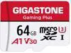 Gigastone 64GB Micro SD Card, Gaming Plus, Nintendo-Switch Compatible MicroSDXC Memory Card, 95MB/s, 4K Video Recording, Action Camera, Wyze, GoPro,Dash Cam, Security Camera, UHS-I A1 U3 V30 Class 10