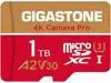 [5-Yrs Free Data Recovery] Gigastone 1TB Micro SD Card, 4K Camera Pro, R/W up to 150/140 MB/s, 4K Video Recording for GoPro, DJI, Drone, MicroSDXC Memory Card UHS-I U3 A2 V30, with Adapter