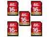 GIGASTONE 16GB SDHC Memory Card, 5 Pack Premium Series, Transfer Speed Up to 80MB/s for Photos, Videos, Music, Files, Camcorder, Camera, PC, Class 10 U1 UHS-I, with 5 mini cases