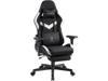 Dowinx Gaming Chair Breathable Fabric Office Chair with Massage Lumbar Support, High Back Ergonomic Comouter Chair Adjustable Swivel Task Chair with Footrest (Black)