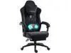 Dowinx Gaming Chair Fabric with Heated Massage Lumbar Support, Big and Tall Game Chair with Breathable Fabric Material, High Back Computer Chair with Footrest and Pocket Spring Cushion for Adult