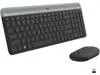 Logitech - MK470 Full-size Wireless Scissor Keyboard and Mouse Bundle for Windows with Quiet clicks - Black/Gray (920-009437)