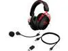 HyperX Cloud Alpha Wireless - Gaming Headset for PC, 300-hour battery life, DTS Headphone X Spatial Audio, Memory foam, Dual Chamber Drivers, Noise-canceling mic, Durable aluminum frame (Black-Red)