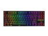Keyboard Mechanical Keyboard Gaming Keyboard RGB LED, Linear/Quiet-Red Switch Fast Actuation, Compact TKL 87 Keys, Detachable USB Type-C, NKRO Computer Laptop Wired Keyboard for Windows PC/MAC Gamers