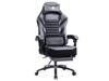 Killabee Big and Tall Massage Memory Foam Gaming Chair - Adjustable Tilt, Back Angle and Flip-Up Arms, High-Back Leather Racing Executive Computer Desk Office Chair, Metal Base