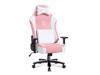 FANTASYLAB Big and Tall 400lb Massage Memory Foam Gaming Chair - Adjustable Tilt, Back Angle and 3D Arms High-Back Leather Racing Executive Computer Desk Office Chair, Metal Base(pink)