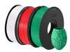 3 Packs of 1.75 mm Consumables for PLA 3D Printers for 3D Printers, Dimensional Accuracy +/- 0.03 mm, 2 KG Spools,(Green + red + white-3 pieces)
