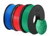 3 Packs of 1.75 mm Consumables for PLA 3D Printers for 3D Printers, Dimensional Accuracy +/- 0.03 mm, 1KG Spool(2.2lbs) x3, (Green + red + blue-3 pieces)