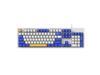 THUNDEROBOT K104 Wired Mechanical Keyboard 100% full-size model with 104 keys, for working & gaming, upgraded hot-swappable socket, Customizable RGB backlit, PBT keycaps, Red switches, Blue whimsy