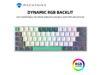 Machenike K500-B61W 60% Wireless Mechanical Gaming Keyboard, 61 Keys Ultra-Compact Hot Swappable Linear Red Switch, Dynamic RGB Backlit, Anti-Ghosting, Double-Shot PBT Keycaps, Win/Mac, White
